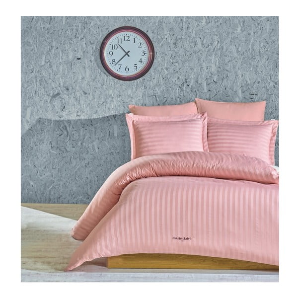 Lenjerie de pat cu cearşaf Voque, 160 x 220 cm, roz