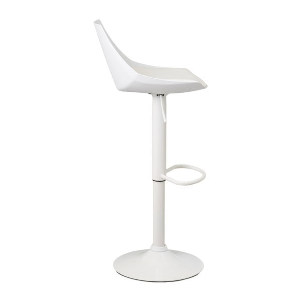 Scaune de bar albe cu înălțime ajustabilă 2 buc. din imitație de piele (înălțime șezut 56,5 cm) – Casa Selección-image-1