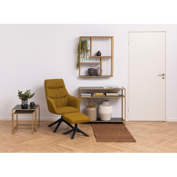 Măsuță tip consolă în decor negru-auriu Actona Seaford-image-1