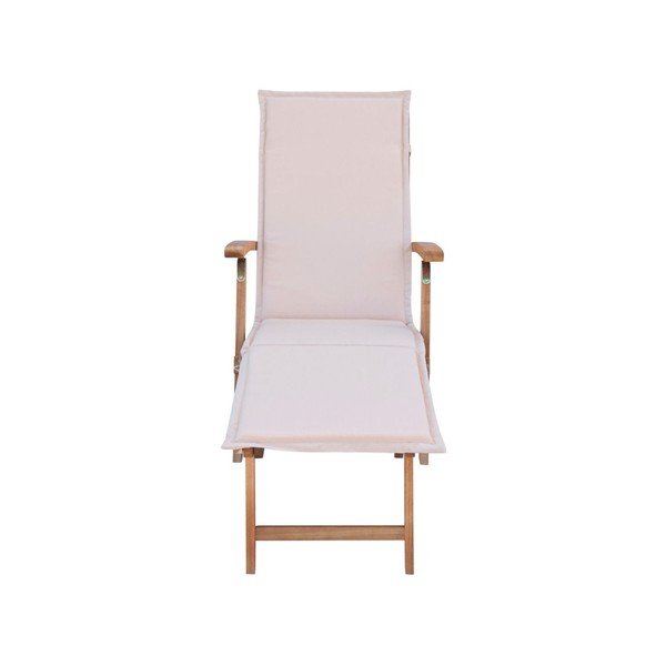 Șezlong de grădină din lemn de salcâm SOB Garden, alb-image-1