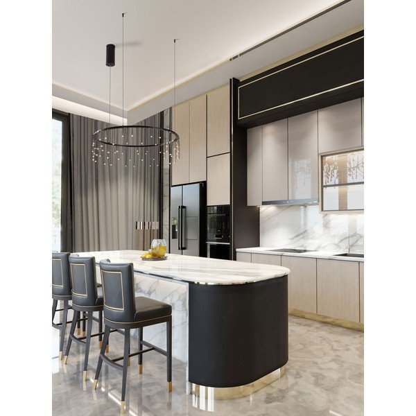 Lustră argintiu-lucios LED cu intensitate reglabilă din aluminiu ø 65 cm Stellar – Nova Luce-image-1
