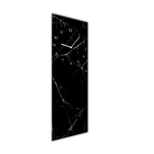 Ceas de perete Styler Glassclock Black Marble, 20 x 60 cm-image-1