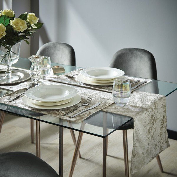 Napron de masă 180x33 cm Crushed Velvet – Catherine Lansfield-image-2
