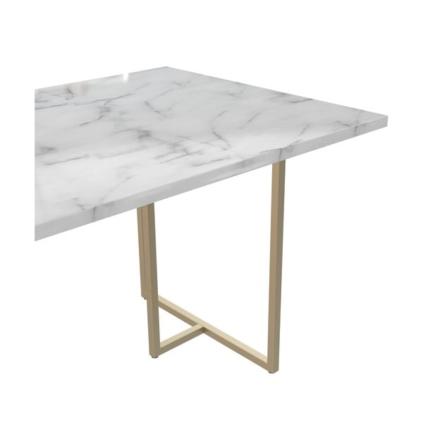 Masă de dining cu aspect de marmură 90x160 cm Astor – CosmoLiving by Cosmopolitan-image-4