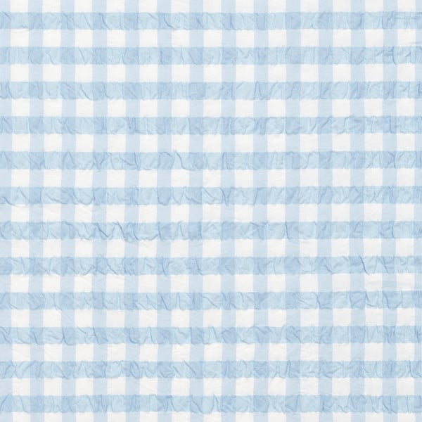 Lenjerie de pat albă/albastru-deschis din țesătură crep pentru pat de o persoană 140x200 cm Bæk&Bølge – JUNA-image-2