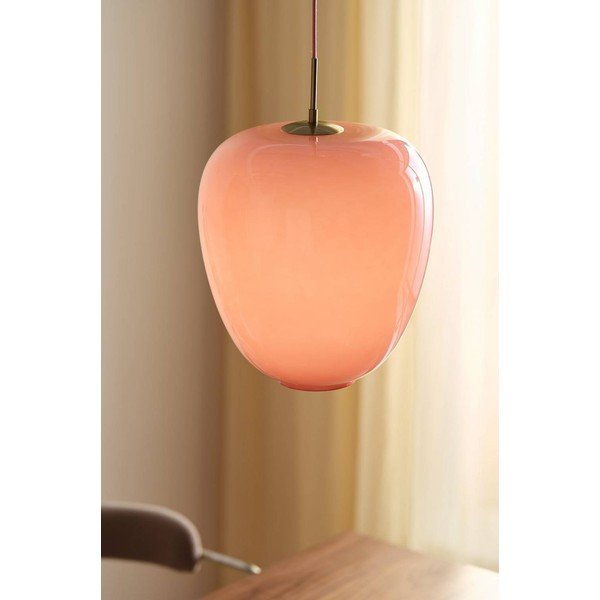 Lustră roz/alămie cu intensitate reglabilă din sticlă ø 35 cm Artut – Jotex-image-1