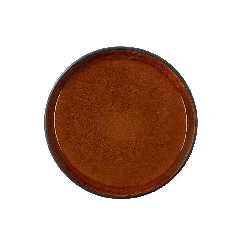 Farfurie neagră/chihlimbar pentru desert din gresie ø 17 cm Gastro Black/Amber – Bitz