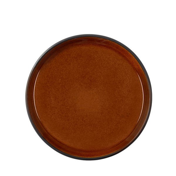 Farfurie neagră/chihlimbar pentru desert  din gresie ø 17 cm Gastro Black/Amber – Bitz
