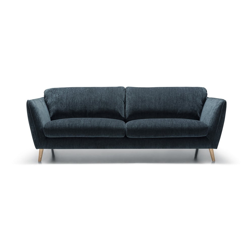 Canapea albastră cu tapițerie din catifea 227 cm Stella – Sits
