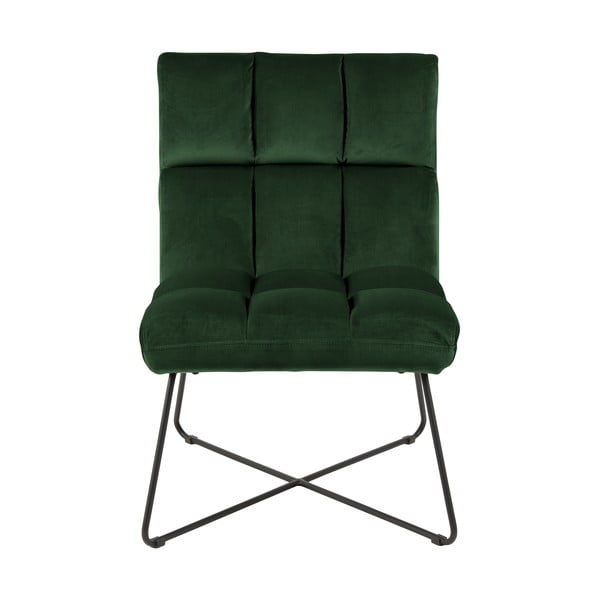 Fotoliu verde cu tapițerie din catifea Alba – Actona-image-2