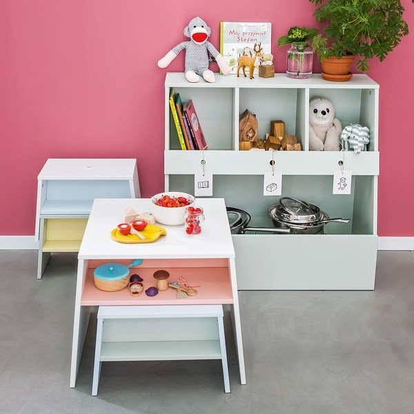 Bibliotecă de copii verde 90x87 cm Tuli – Vox-image-1