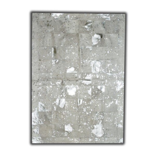 Covor din piele cu detalii argintii Pipsa Dicecio, 180 x 120 cm