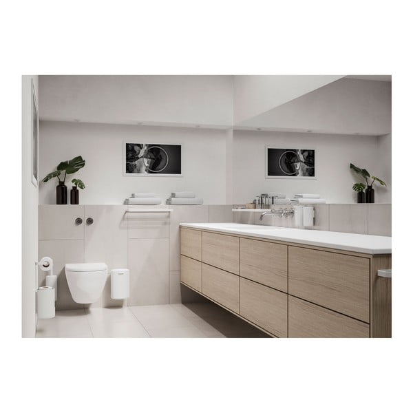 Raft de perete pentru baie Zone Rim, 44 x 11 cm, alb-image-1