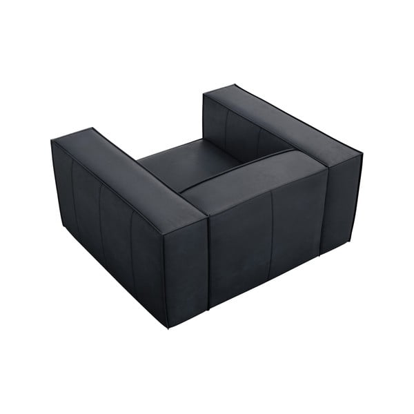 Fotoliu albastru închis cu tapițerie din piele Madame – Windsor & Co Sofas-image-3