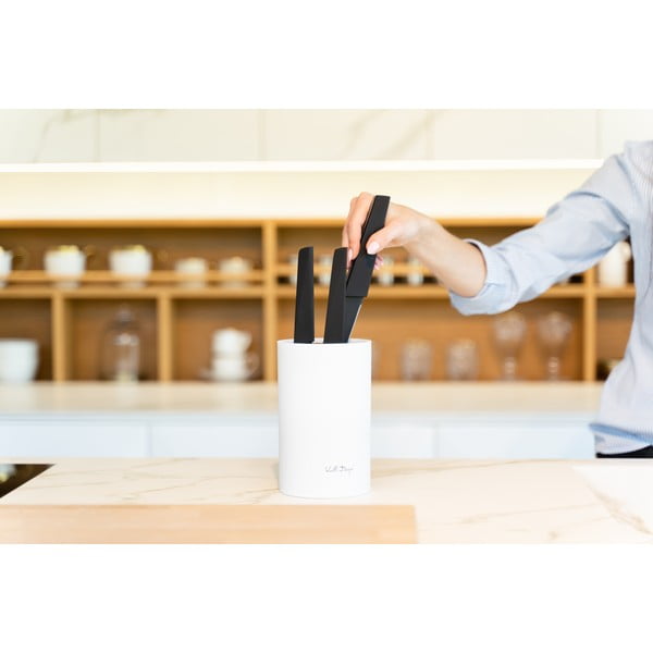 Suport pentru cuțite Vialli Design Universal, alb-image-3