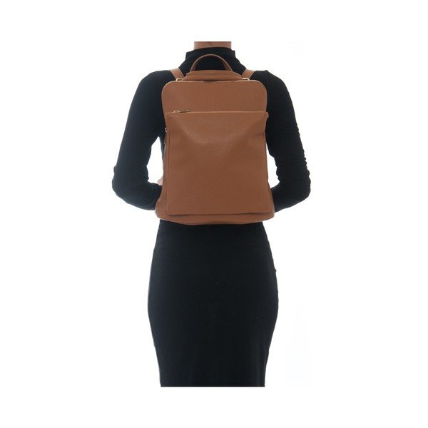 Rucsac din piele Isabella Rhea Iris, maro-image-4