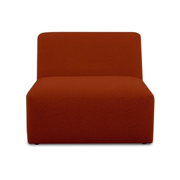 Modul pentru canapea cărămiziu cu tapițerie din stofă bouclé (de mijloc) Roxy – Scandic