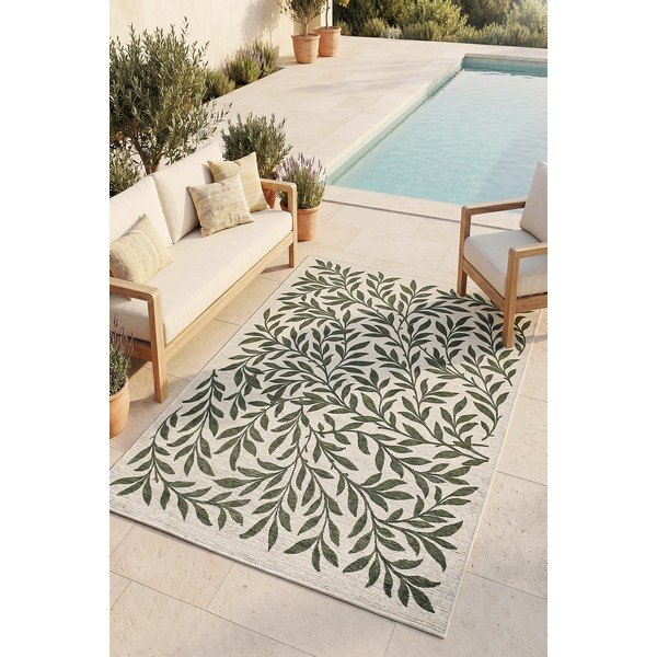 Covor pentru exterior și interior verde/crem 200x290 cm Lua – Universal-image-1
