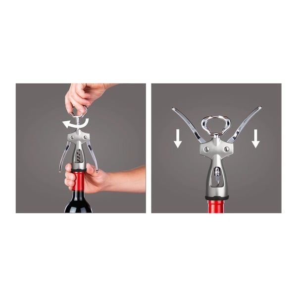 Tirbușon cu „aripi” din oțel inoxidabil – VacuVin-image-3