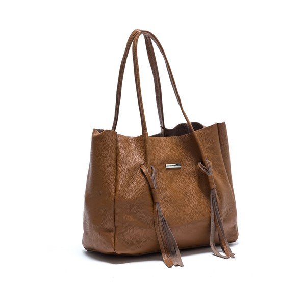 Geantă din piele Isabella Rhea no. 1165, maro cognac-image-4