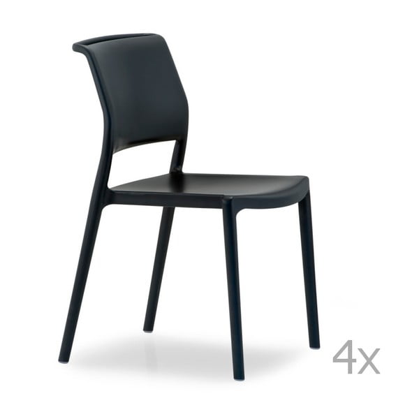 Set 4 scaune Pedrali Ara, negru