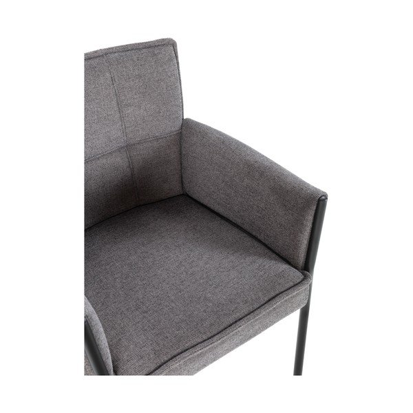 Scaun de living gri închis cu cotiere tapițat Vesta – MOME-image-4