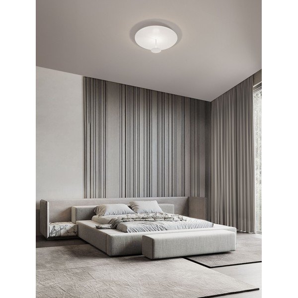 Plafonieră alb mat LED cu intensitate reglabilă din oțel Nima – Nova Luce-image-1