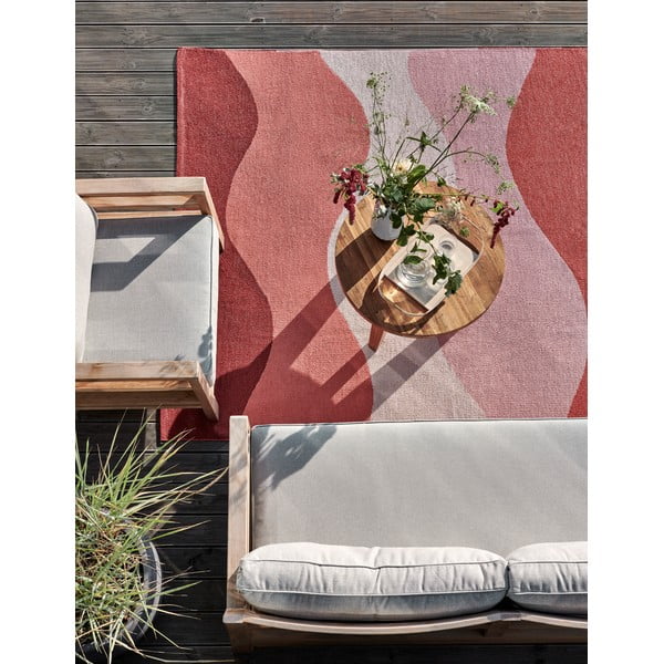 Covor tip traversă pentru interior și exterior roșu 70x300 cm Urvi Fire – Pappelina-image-1