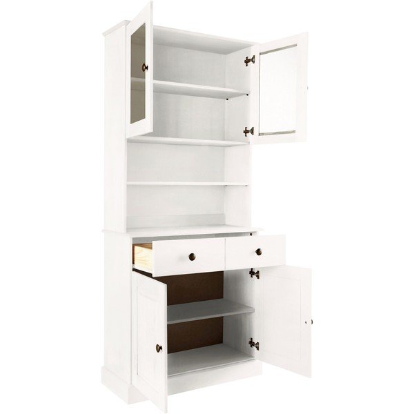 Vitrină albă din lemn de pin 181x34 cm Mille – Støraa-image-4