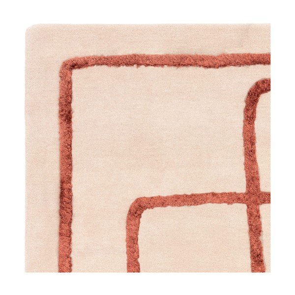 Covor cărămiziu/crem handmade din lână 160x230 cm Matrix – Asiatic Carpets-image-4