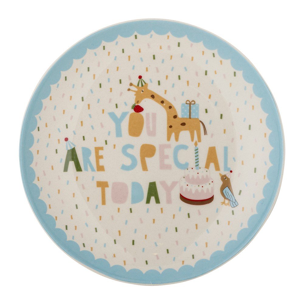 Farfurie pentru copii albastru-deschis/crem din gresie Ã¸ 16 cm Celebrate âu0080Bloomingville Mini