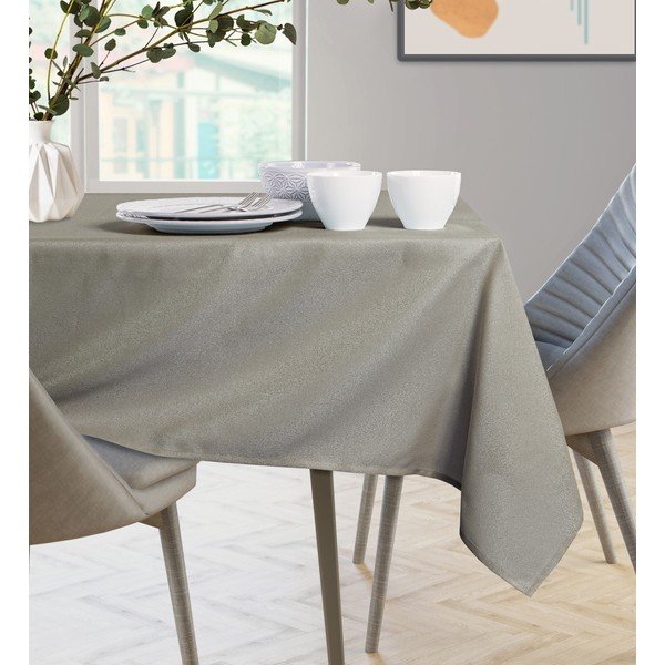 Față de masă rotundă AmeliaHome Empire Cappuccino Round, ⌀ 140 cm, maro gri-image-3
