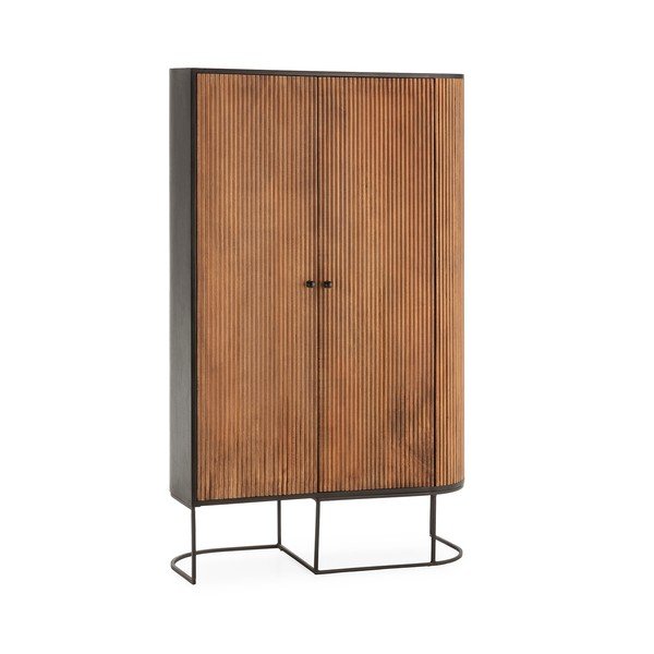 Comodă în culoare naturală din lemn de mango 100x165x40 cm Curve – MOME