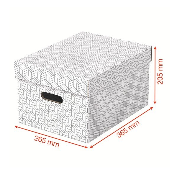 Set 3 cutii depozitare Esselte Home, 26,5 x 36,5 cm, alb-image-2