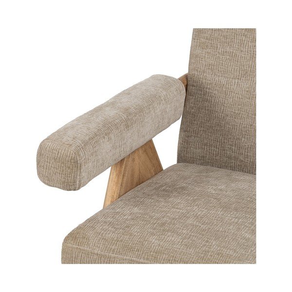 Fotoliu bej cu tapițerie din chenille Rest – Ixia-image-4