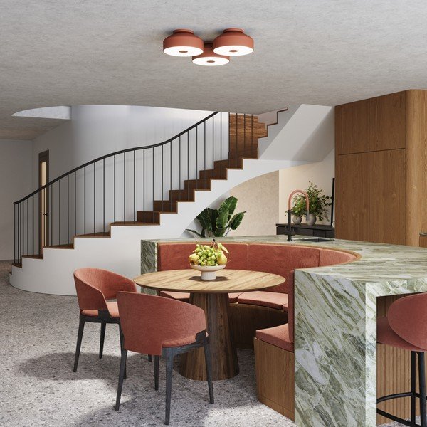 Plafonieră portocalie ø 30 cm Blacko – Sollux-image-1