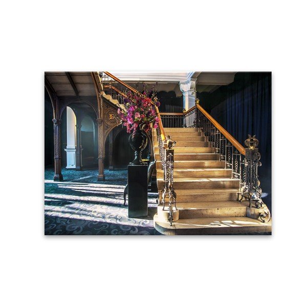 Tablou Styler Glas Modern Blue Curta, 80 x 120 cm