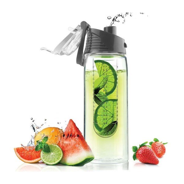 Sticlă Asobu Flavour It 2 Go, 600 ml, gri-image-2