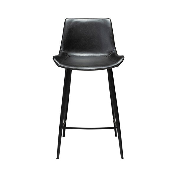 Scaun bar din piele ecologică DAN–FORM Denmark Hype, înălțime 91 cm, negru-image-2