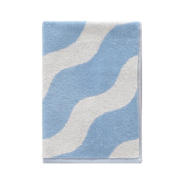 Prosop alb/albastru deschis din bumbac 50x70 cm Waves – Jotex