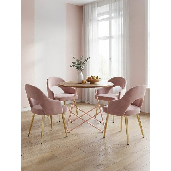 Masă de dining rotundă din lemn de ulm ø 80 cm District – Premier Housewares-image-4