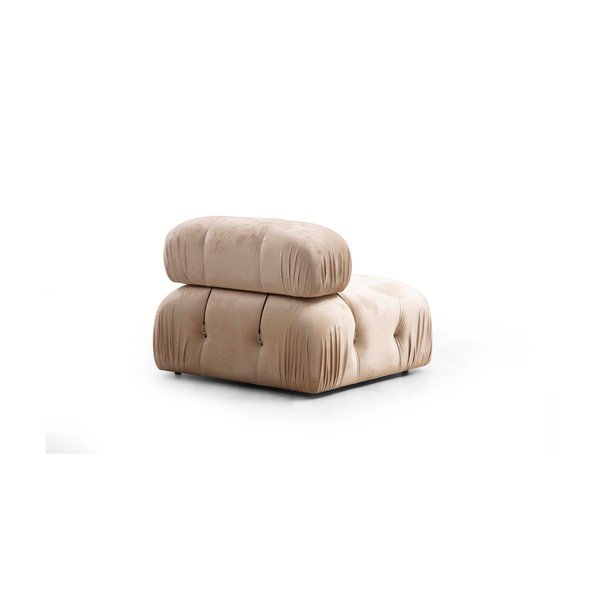 Canapea bej cu tapițerie din catifea 288 cm Bubble – Artie-image-4