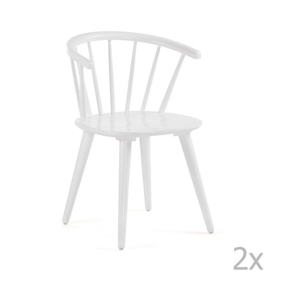 Set 2 scaune La Forma Krise, alb