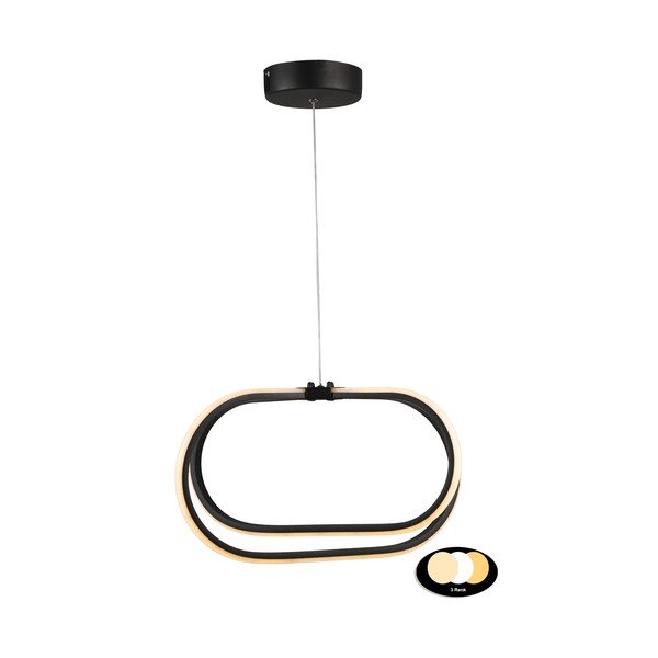 Lustră neagră LED din metal ø 42 cm Loca – Squid Lighting