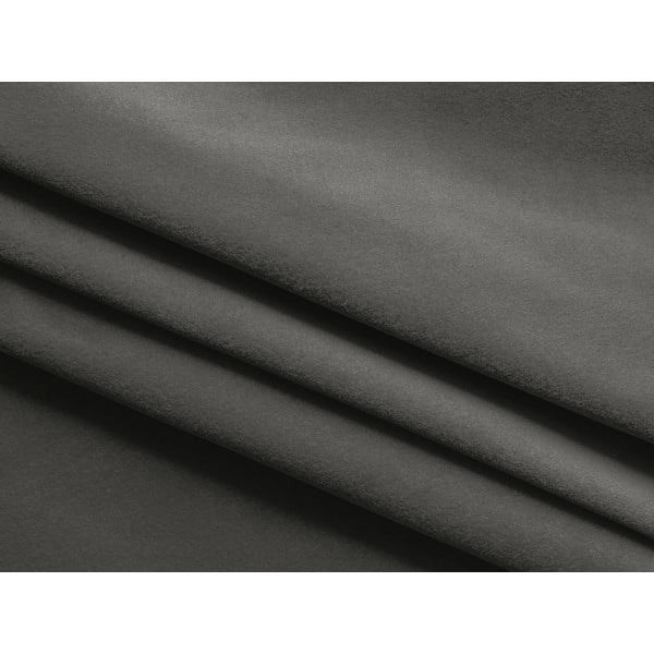 Taburet gri închis cu tapițerie din catifea Kapua – Makamii-image-3