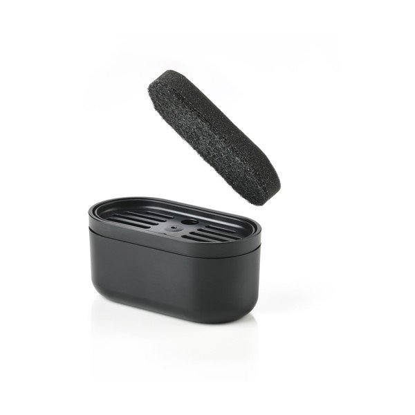 Suport pentru accesorii de spălat negru din plastic Singles – Zone