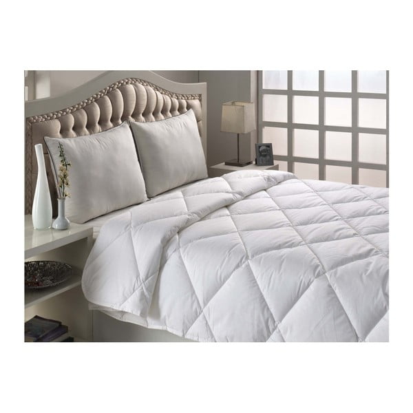 Pătură matlasată pentru pat Marvella Quilt Single Size, 155 x 200 cm, alb