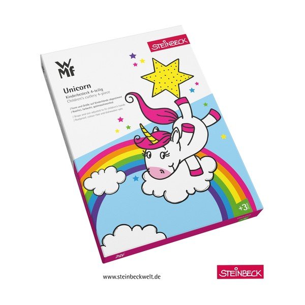 Set 4 tacâmuri din oțel inoxidabil pentru copii WMF Unicorn-image-2