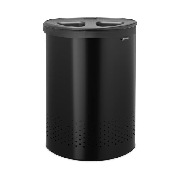 Coș de rufe negru mat din metal 55 l Selector – Brabantia