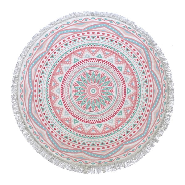 Prosop de baie rotund Mandala, ⌀ 105 cm